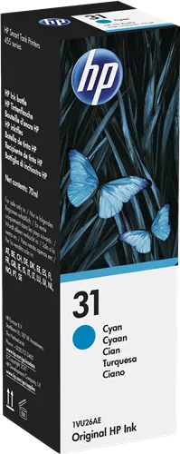 HP 31 Cyan Botella de Tinta Original - 1VU26AE