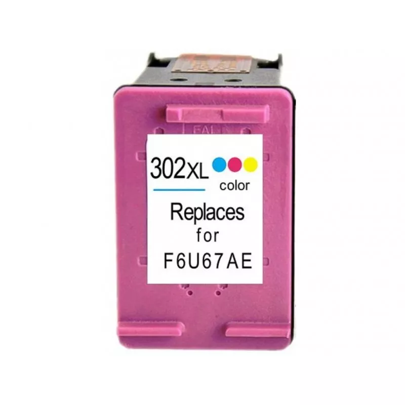 Compatible Tinta HP 302XL V3 TRICOLOR F6U65AE / F6U67AE (muestra nivel de tinta)