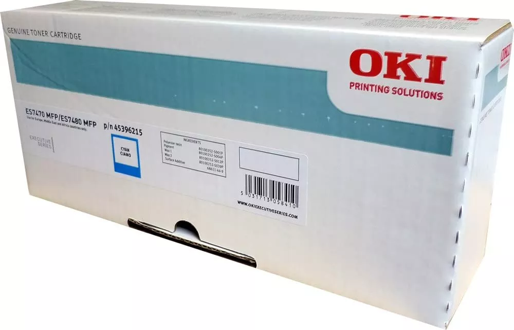 OKI Executive ES7460 / ES7470 / ES7480 Cyan Cartucho de Toner Original - 45396215