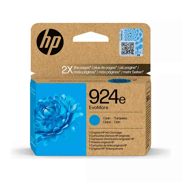 HP 924e Cyan Cartucho de Tinta Original - 4K0U7NE