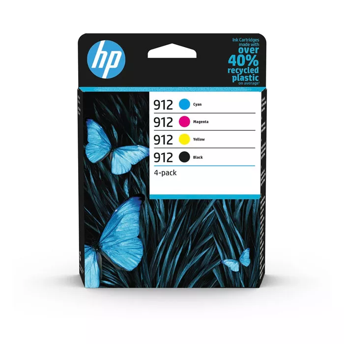 HP 912 Pack de 4 Cartuchos de Tinta Originales - 6ZC74AE