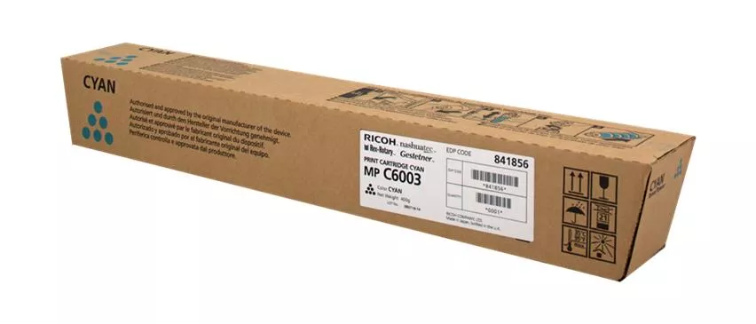 RICOH AFICIO MP-C4503/MP-C5503/MP-C6003 CYAN CARTUCHO DE TONER ORIGINAL 841856
