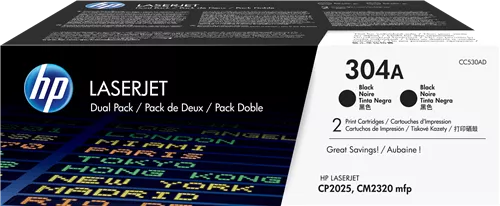 HP 304A Pack de 2 Cartuchos de Toner Originales - CC530AD