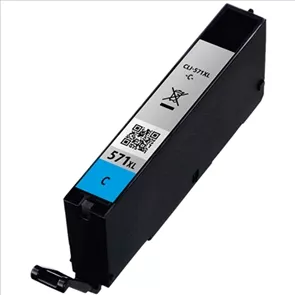 Compatible Tinta Canon CLI571XL cyan | Cartucho de tinta gen&eacute;rico 0332C001 / 0386C001
