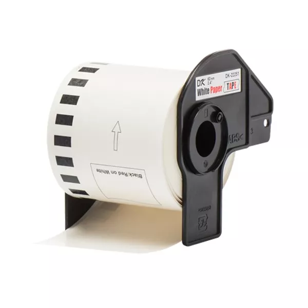 Compatible Brother DK22251 Rojo / Negro sobre Blanco | Cinta Continua De Papel T&eacute;rmico Gen&eacute;rico DK-22251