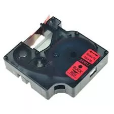 Compatible cinta rotuladora Dymo LetraTag D1 45017 Negro / ROJO S0720570