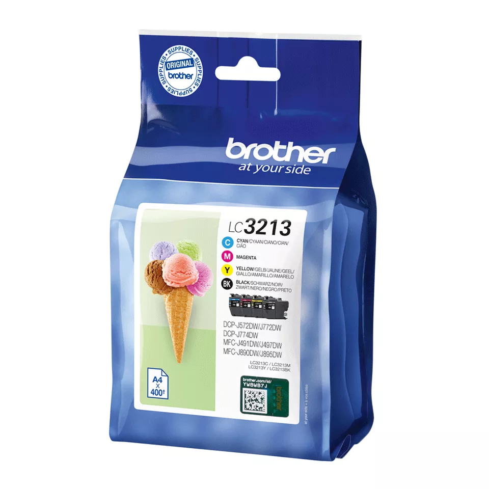 Brother LC3213 Pack de 4 Cartuchos de Tinta Originales - LC3213VAL