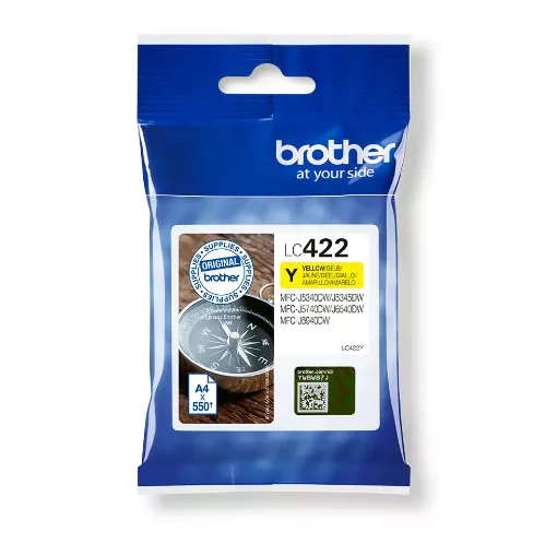 Original Brother LC422 Amarillo Cartucho de Tinta LC422Y