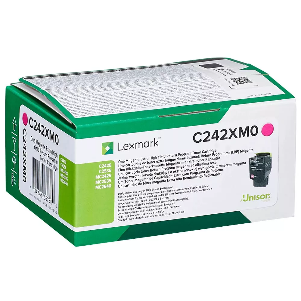 LEXMARK TONER MAGENTA C242XM ORIGINAL