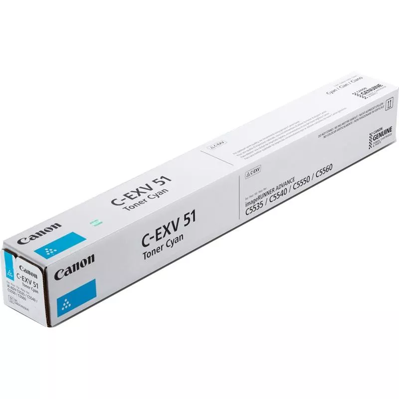 Canon C-EXV51 Cyan Cartucho de Toner Original - 0482C002