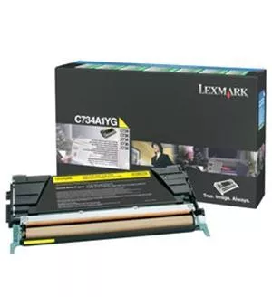 LEXMARK C-734/736, X-734/736/738 TONER AMARILLO RETORNABLE