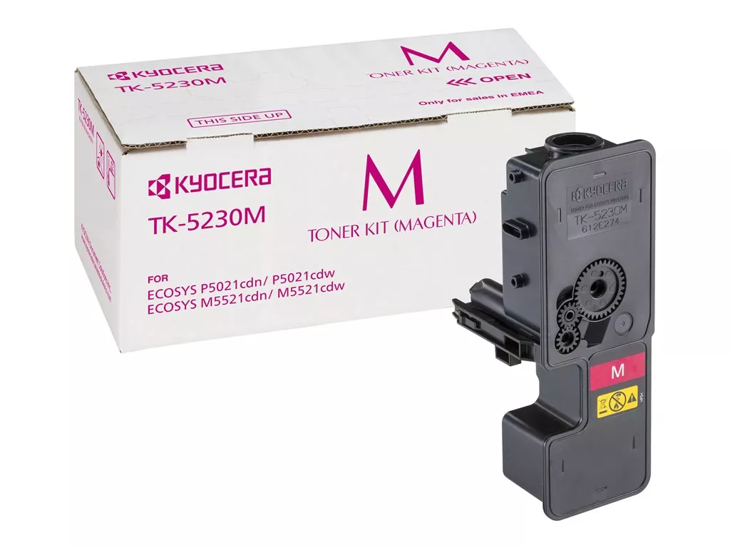 Kyocera TK5230 Magenta Cartucho de Toner Original - 1T02R9BNL0 / TK5230M