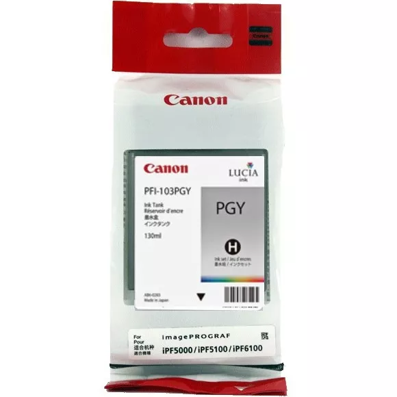 CANON IPF5100/6100 DEP&Oacute;SITO DE TINTA FOTO GRIS PIGMENTADA (130 ML) PFI 103 PGY