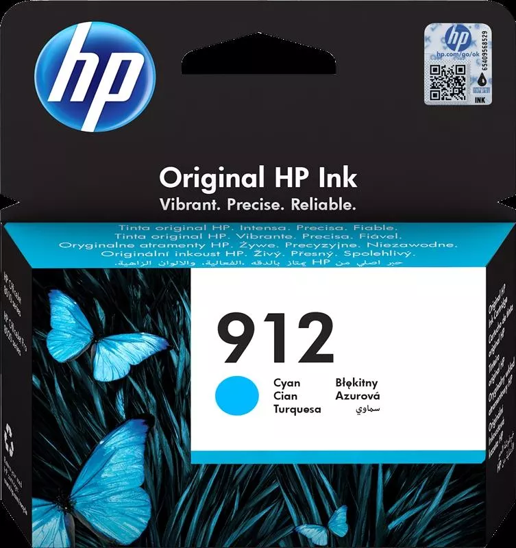 HP 912 Cyan Cartucho de Tinta Original - 3YL77AE