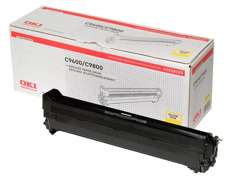 OKI C9600 / C9650 / C9655 / C9800 / C9850 Amarillo Tambor de Imagen Original - 42918105