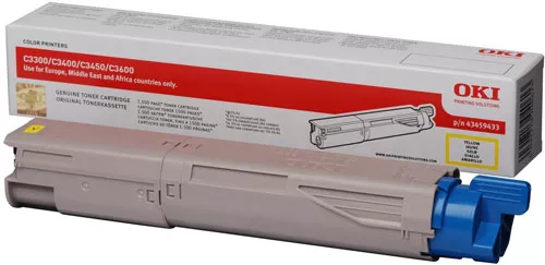 OKI C-3300/3400/3450/3600 TONER AMARILLO 1,5K