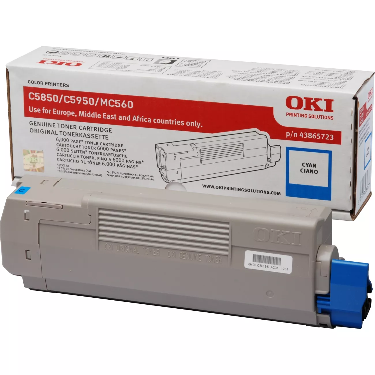 OKI C-5850/5950/MC560 TONER CIAN 6K