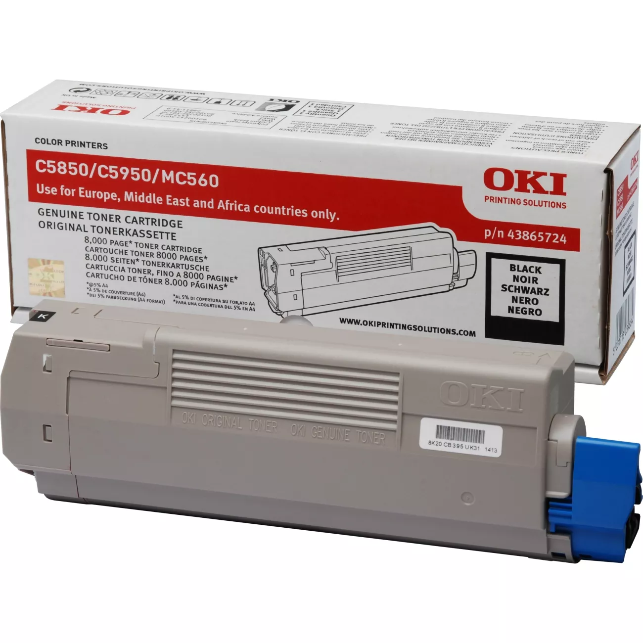 OKI C-5850/5950/MC560 TONER NEGRO 8K