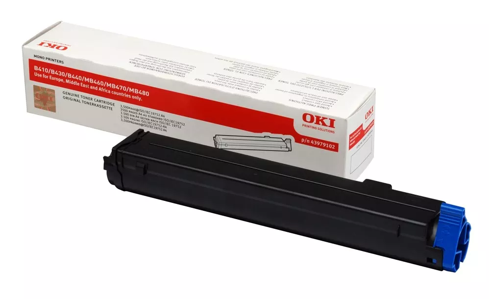 OKI B410 / B420 / B430 / B440 / MB460 / MB470 / MB480 Negro Cartucho de Toner Original - 43979102