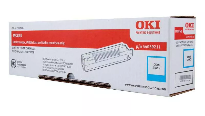OKI MC860 MFP TONER CYAN 10K