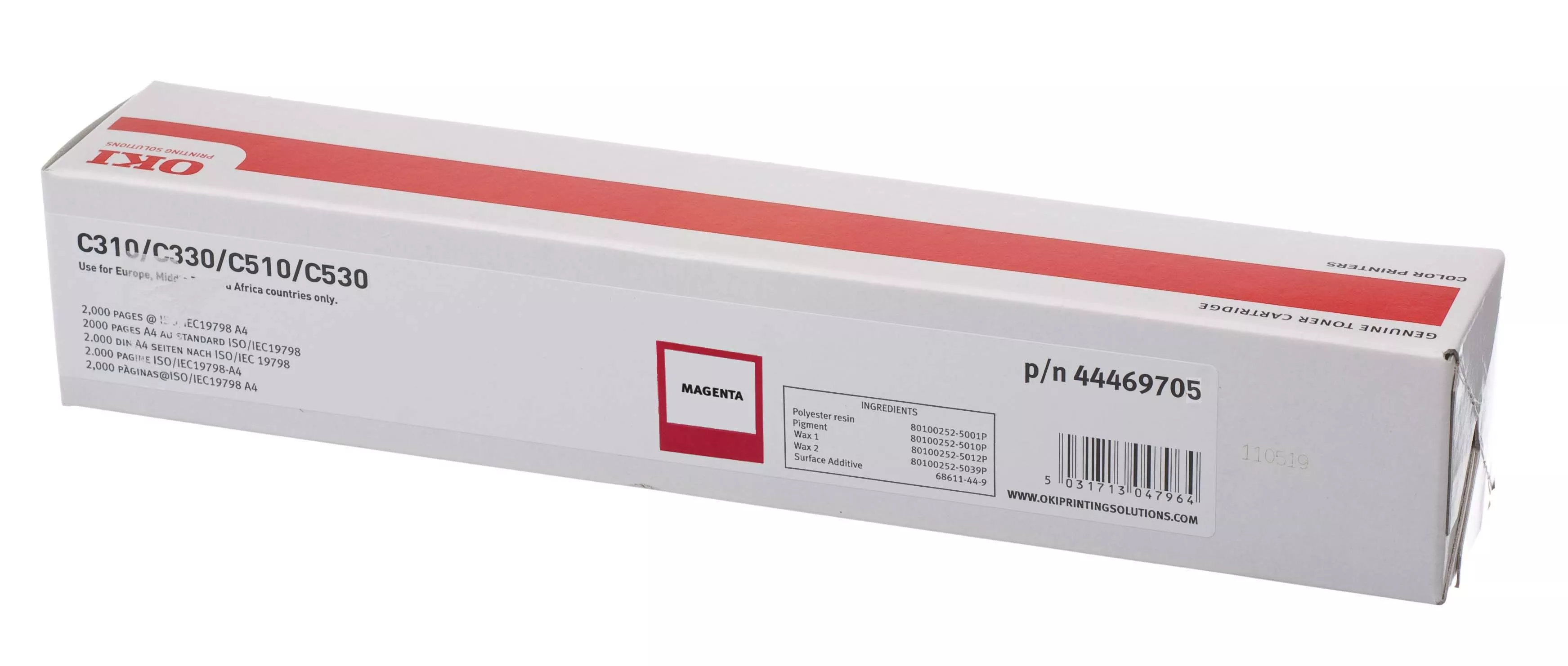 OKI C310 / C510 / MC351 / MC361 Magenta Cartucho de Toner Original - 44469705