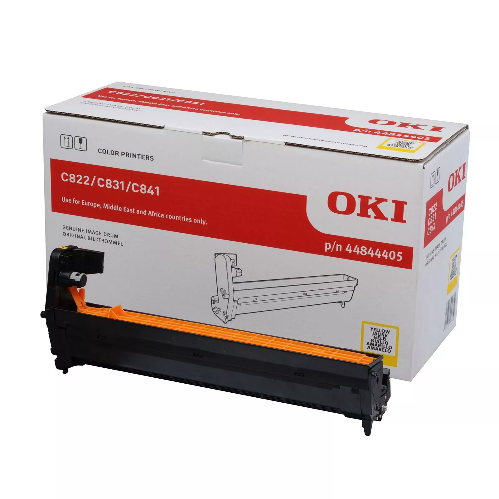 OKI C822 / C831 / C841 Amarillo Tambor de Imagen Original - 44844405 (Drum)
