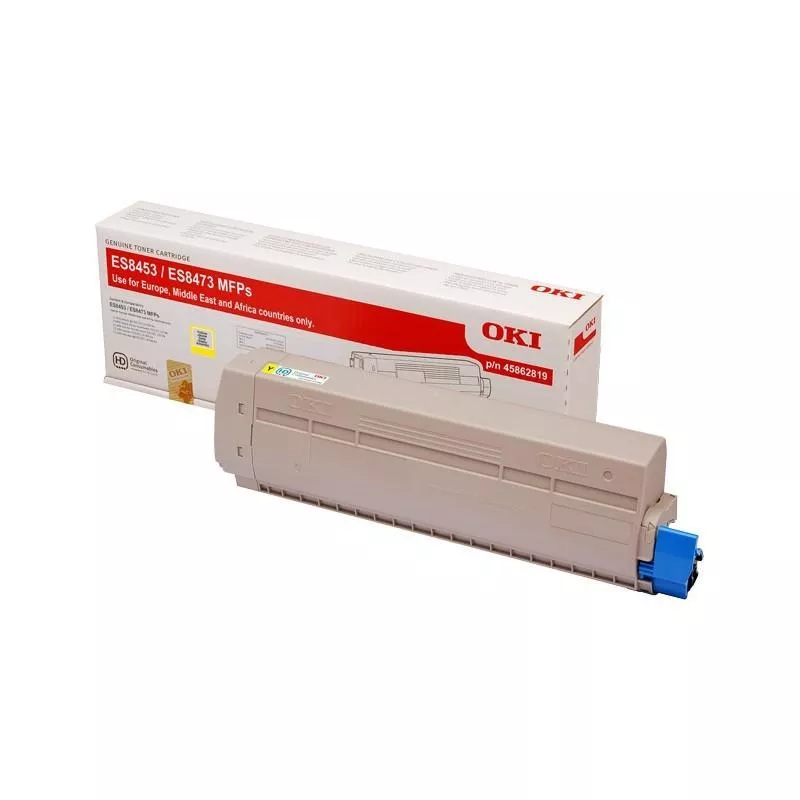 OKI Executive ES8453 / ES8473 Amarillo Cartucho de Toner Original - 45862819