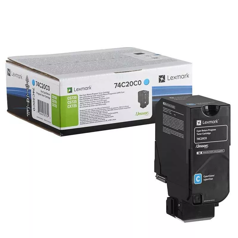 LEXMARK TONER CIAN CS720, CS725, CX725 RETORNABLE ORIGINAL