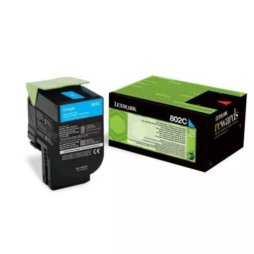 LEXMARK 802C TONER RETORNABLE CIAN ORIGINAL