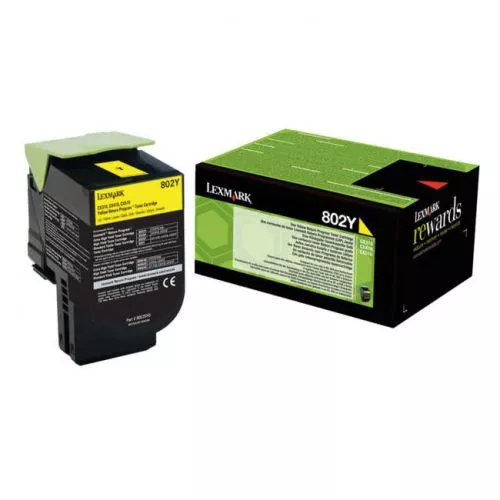 LEXMARK 802Y TONER RETORNABLE AMARILLO ORIGINAL