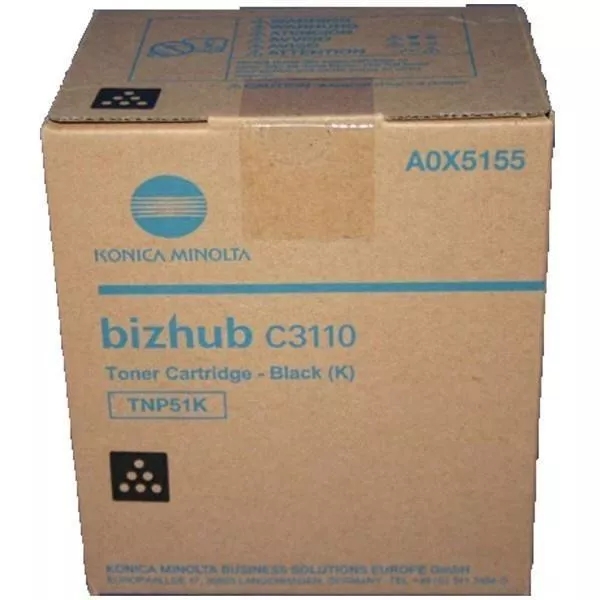 Konica Minolta TNP51K Negro Cartucho de Toner Original - A0X5155