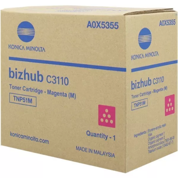 Konica Minolta TNP51M Magenta Cartucho de Toner Original - A0X5355