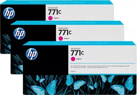 HP CARTUCHO GF PARA Z6200 CRD 771C, COLOR MAGENTA, PACK 3 UDS