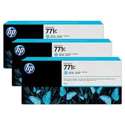 HP CARTUCHO GF PARA Z6200 CRD 771C, COLOR CIAN CLARO, PACK 3 UDS