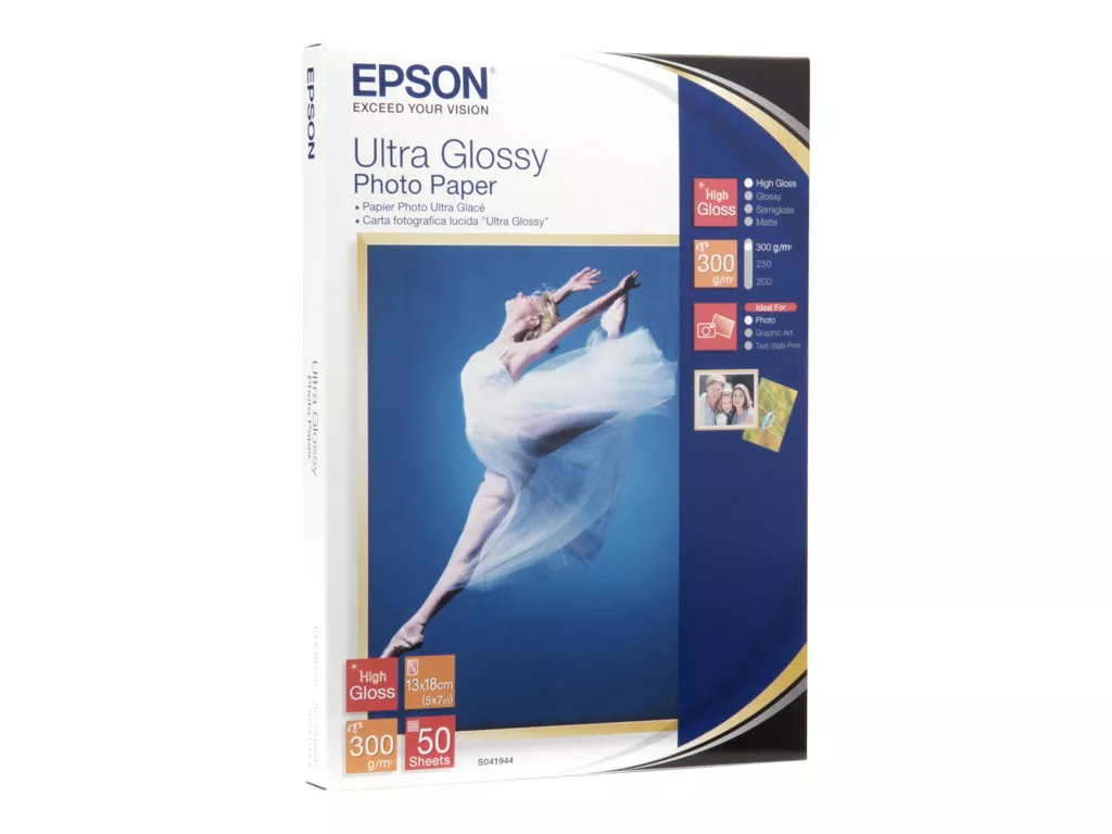 EPSON PAPEL ULTRA GLOSSY PHOTO PAPER 13X18 300GR. (50HOJAS)