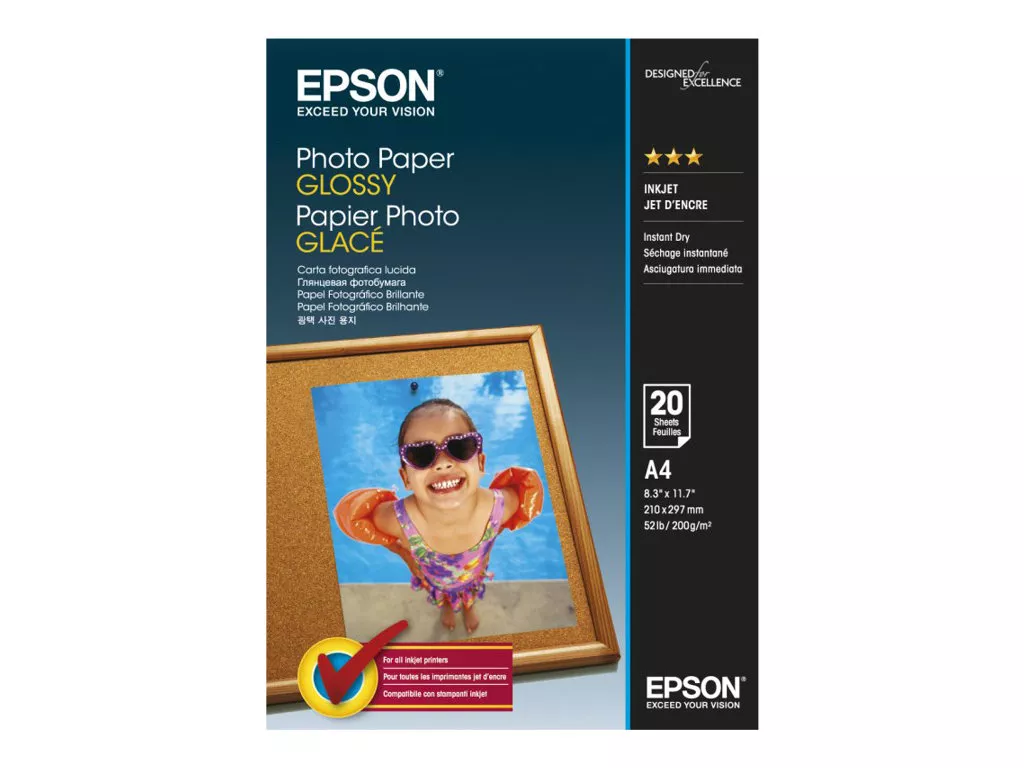 EPSON PAPEL PHOTO  A4 20 HOJAS 200 GRS