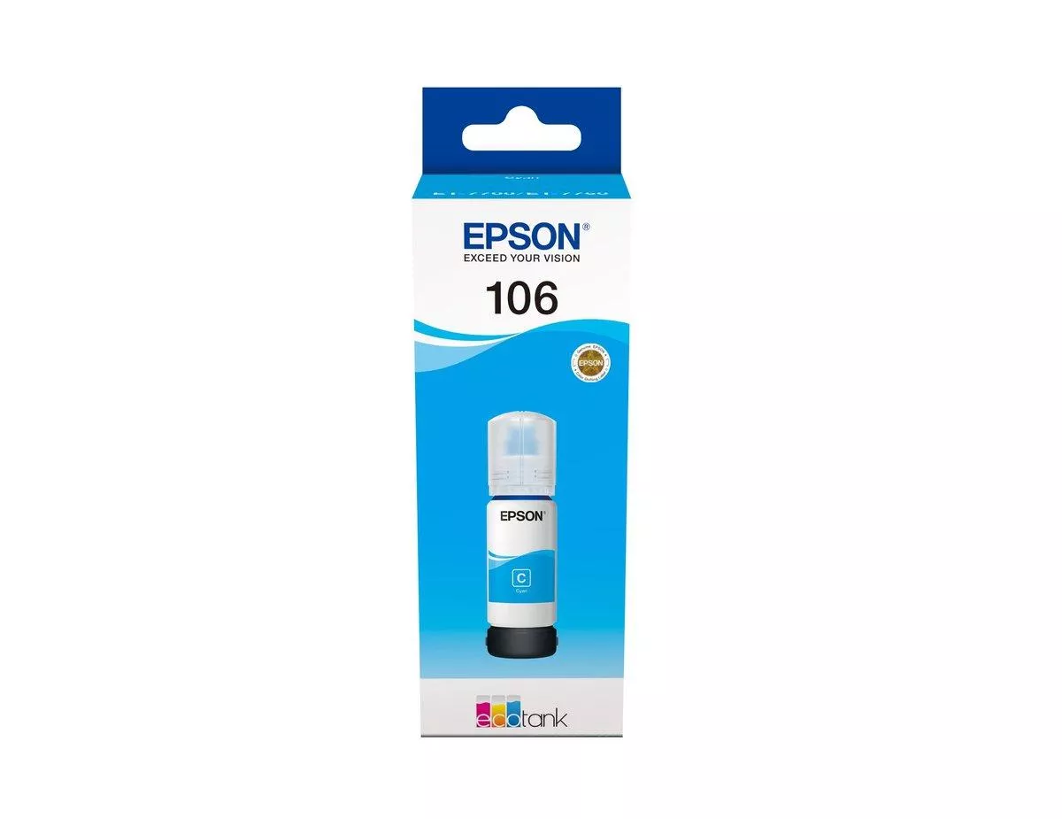 Epson 106 Cyan - Botella de Tinta Original C13T00R240
