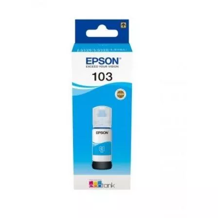 Epson 103 Cyan - Botella de Tinta C13T00S24A10 Original
