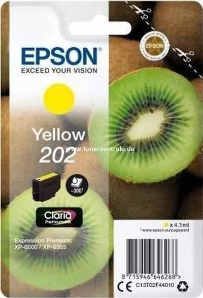Epson 202 Amarillo Cartucho de Tinta Original - C13T02F44010