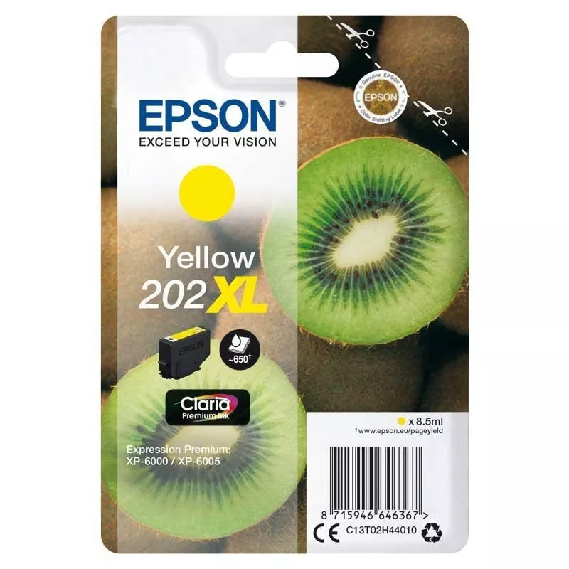 Epson 202XL Amarillo Cartucho de Tinta Original - C13T02H44010