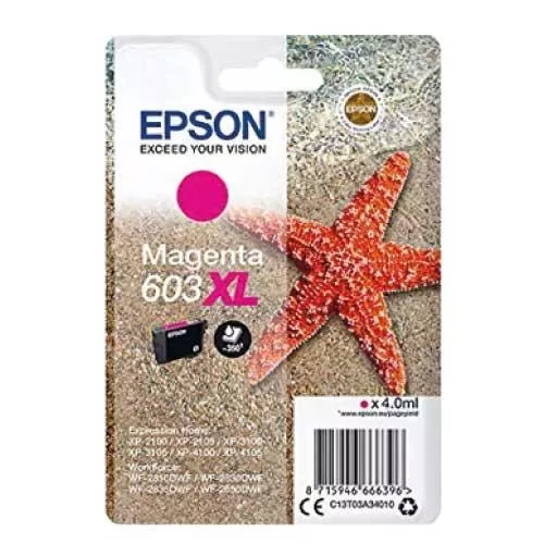Epson 603XL Magenta Cartucho de Tinta Original - C13T03A34010
