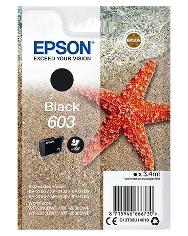 EPSON 603 NEGRO CARTUCHO DE TINTA C13T03U14010 ORIGINAL