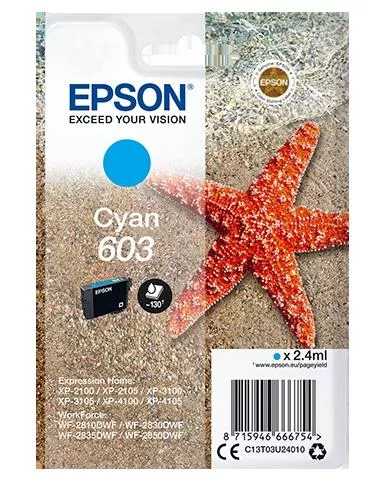 EPSON 603 CYAN CARTUCHO DE TINTA C13T03U24010 ORIGINAL