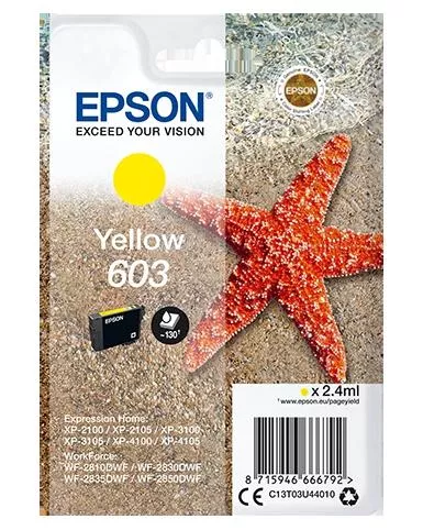 EPSON 603 AMARILLO CARTUCHO DE TINTA C13T03U44010 ORIGINAL