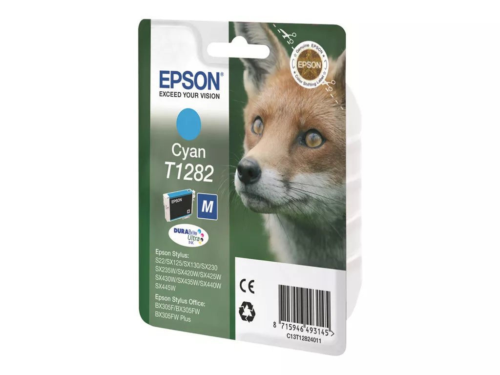 EPSON T1282 CYAN CARTUCHO DE TINTA C13T12824010 ORIGINAL