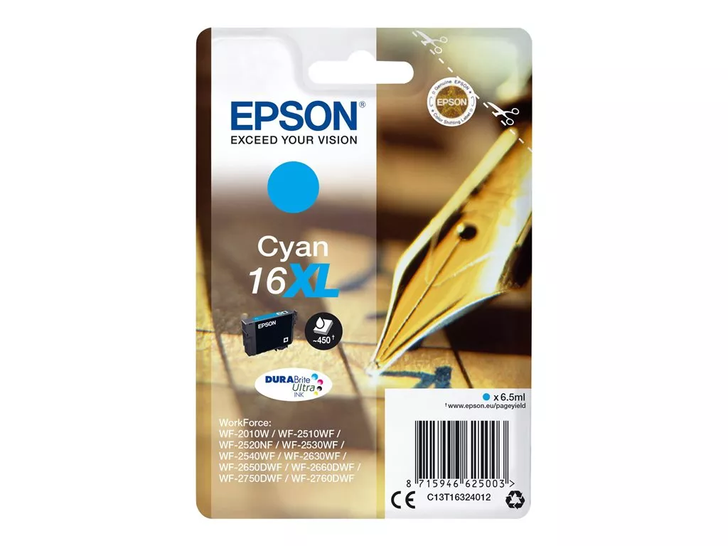 EPSON T1632 CYAN CARTUCHO DE TINTA C13T16324010 ORIGINAL