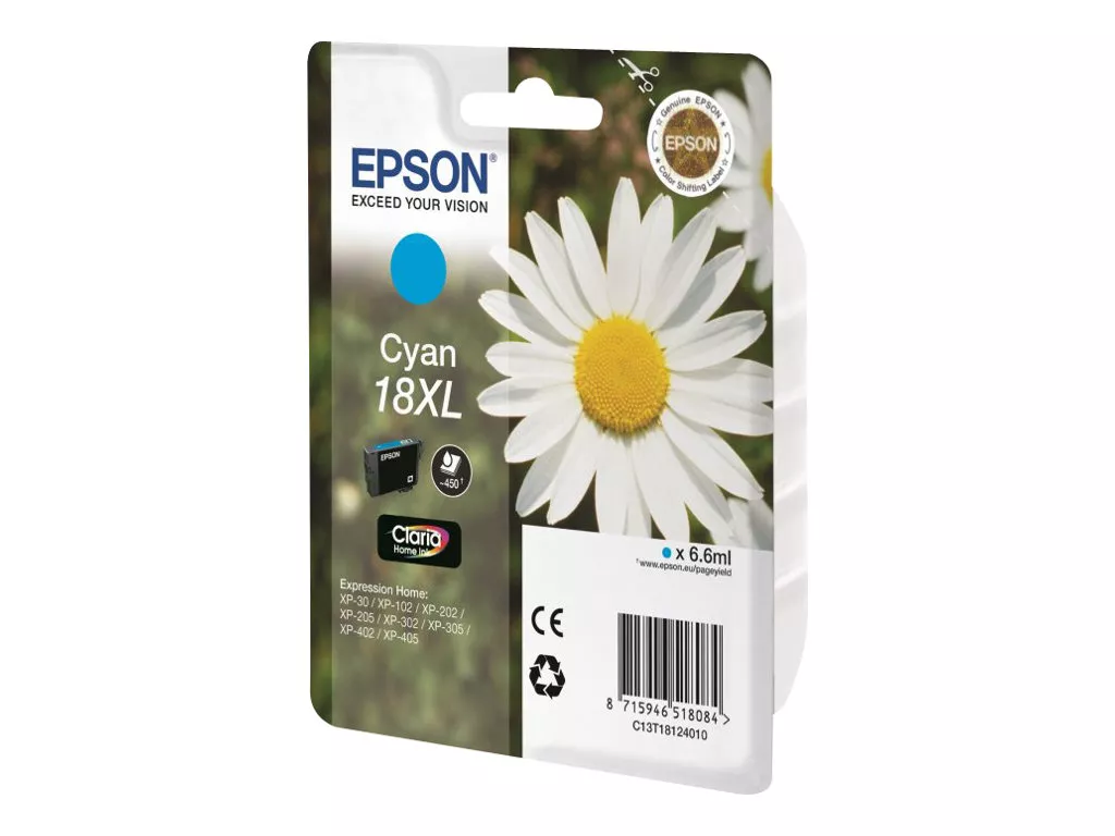 EPSON T1812 (18XL) CYAN CARTUCHO DE TINTA C13T18124010 ORIGINAL