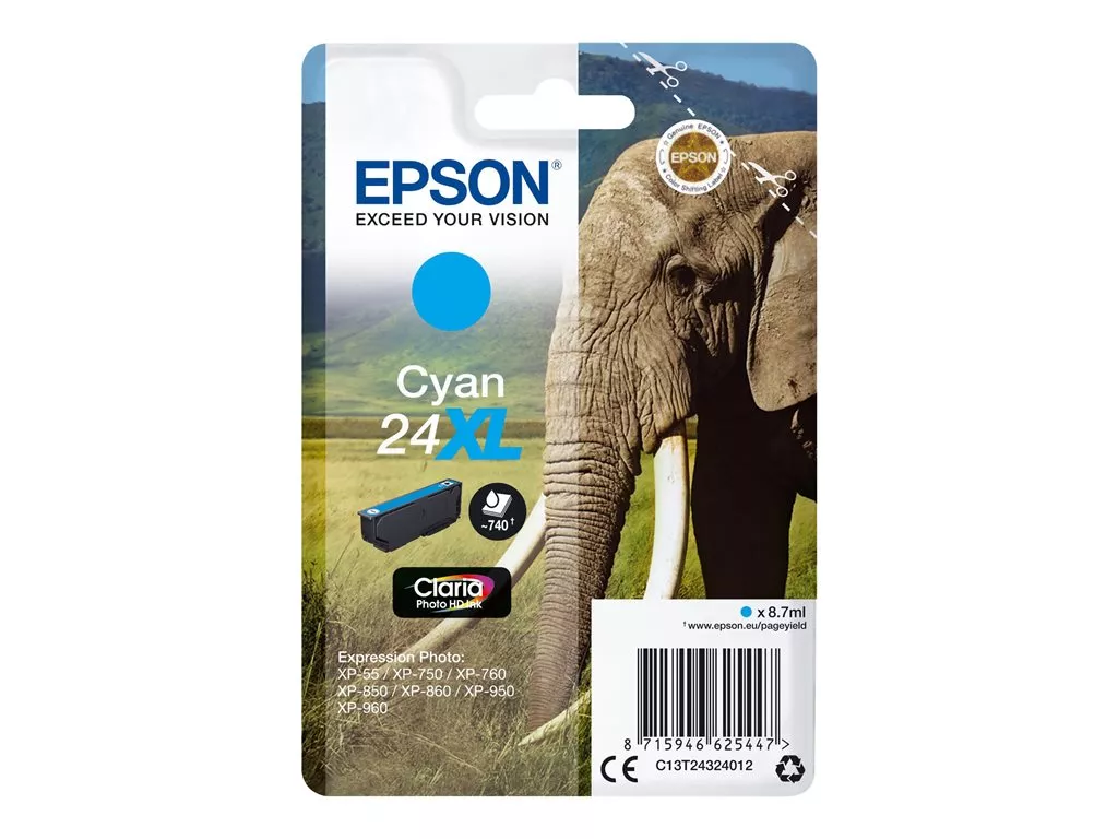 EPSON T2432 (24XL) CYAN CARTUCHO DE TINTA C13T24324010 ORIGINAL