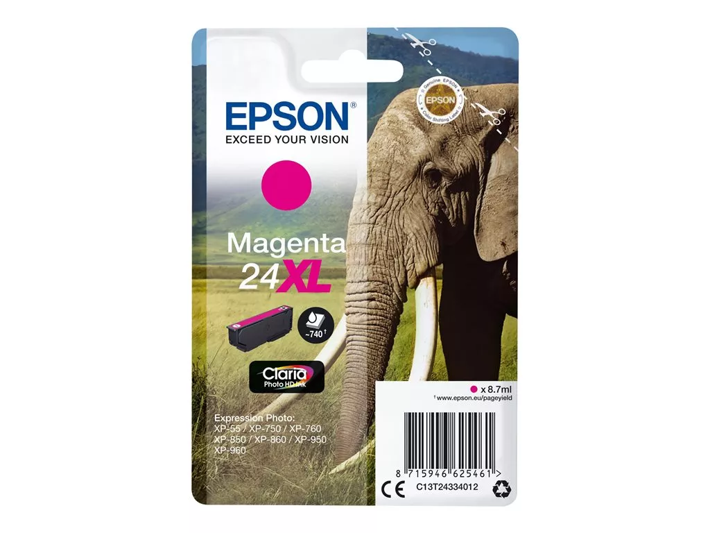 EPSON T2433 (24XL) MAGENTA CARTUCHO DE TINTA C13T24334010 ORIGINAL