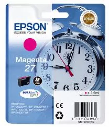 EPSON TINTA MAGENTA WORKFORCE WF-3000 7000 - N&ordm;27